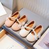 Kids Girls Soft Sole Pearl Princess Leather Shoes Fashion Casual Dance Shoes