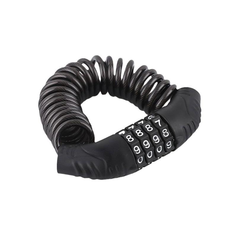 Bicycle Lock Wire Rope Chain 4 Digit Password Lock Mountain Bike Motorcycle Anti-theft Password Bag Locks Helmet Lock