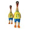 1/2Pcs Football Theme Screaming Chicken Toy, Stress Relief Cartoon Football Star Chick Squeeze Toy, Game Day Cheer Gift for Soccer Fans