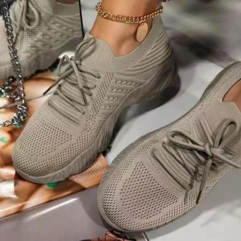2024 Fashion Sneakers Shoes Lace Up Platform Shoes for Women's Summer Plus Size 43 Flat Mesh Sports Shoes Woman Shoes