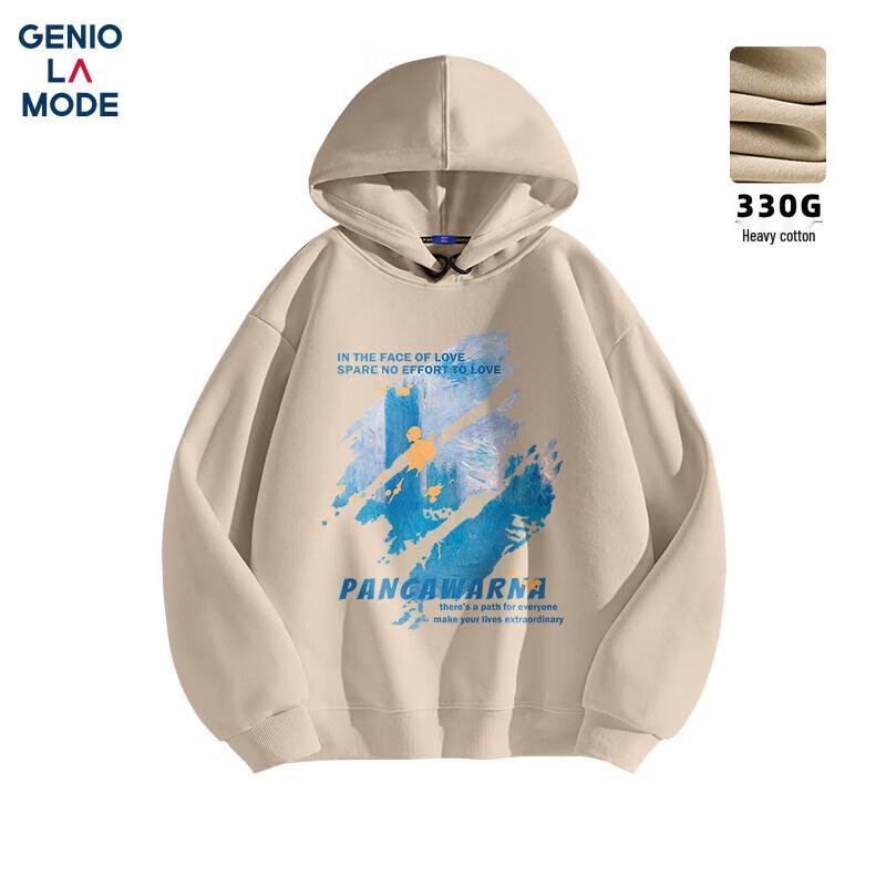 GENIOLAMODE Men s Print Hooded Sweatshirt 2XL