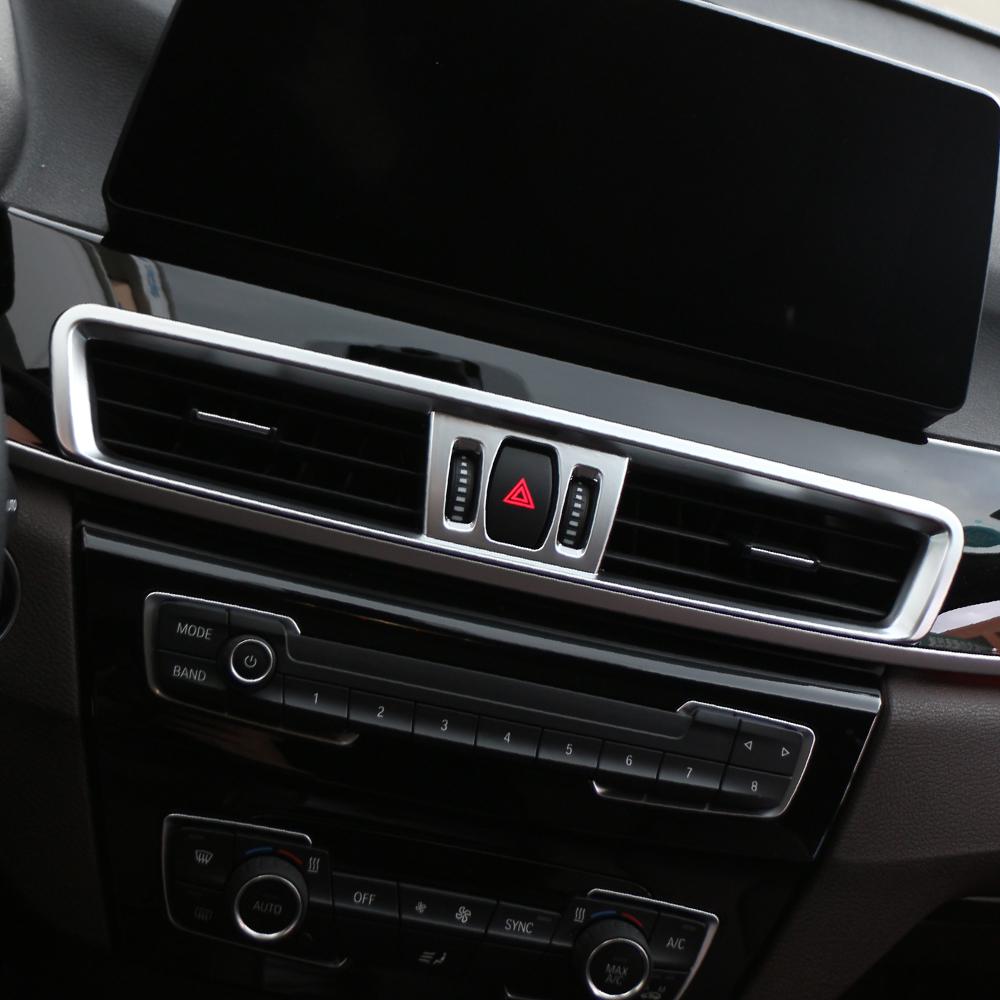 Car Center Console Air Conditioning Vent Trim for BMW X1 F48 2016 - 2022 AC Outlet Frame Decoration Cover Sticker Accessories