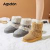 Augustine plush snow boots new winter platform casual short boots plush cotton shoes
