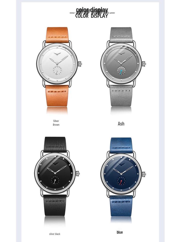 ONOLA Simple Fashion Men's Leather Strap Quartz Watch