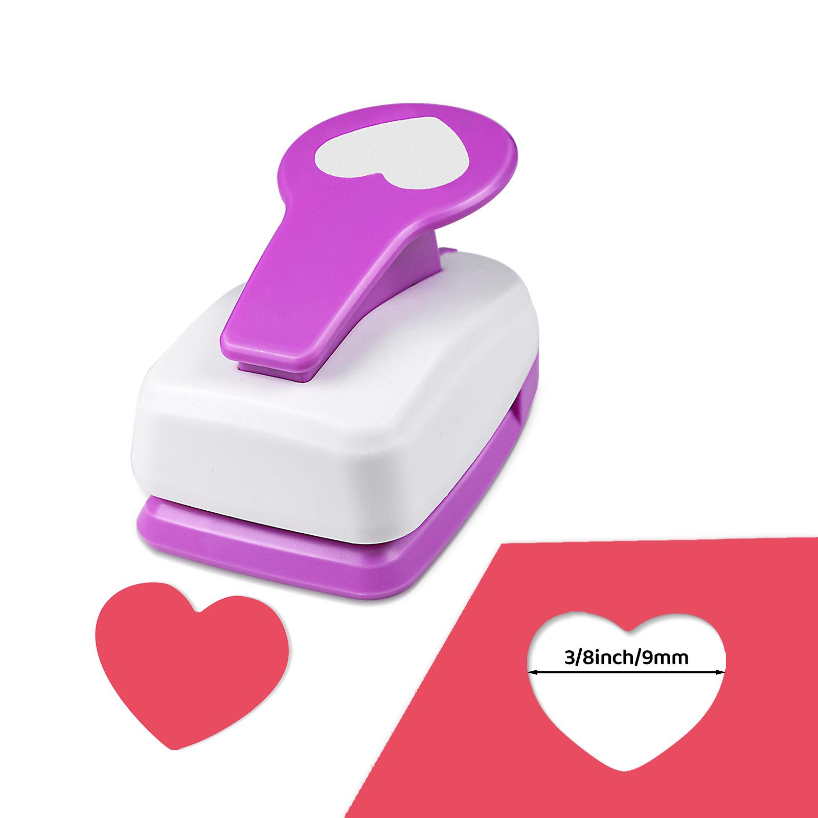 

Paper Hole Puncher Cutter Heart Shapes 2 in 50mm 38mm 1 inch 25mm 5/8 inch 16mm 3/8 in 9mm for Paper Crafts Scrapbook cardmaking 1
