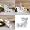 3D Rabbits Candle Holder Silicone Molds Epoxy Resin Molds Ornament Easters Rabbits Candlestick Molds Plasters Molds