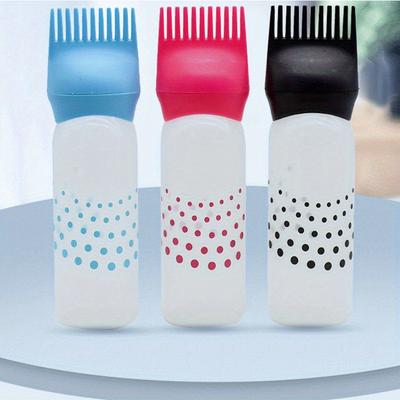 1 Stück 160 ml Nachfüllbare Haarfärbeflasche Applikatorkamm Kunststoff Färben Shampoo Haarkamm Flasche Salon Haarfärbewerkzeuge Zubehör