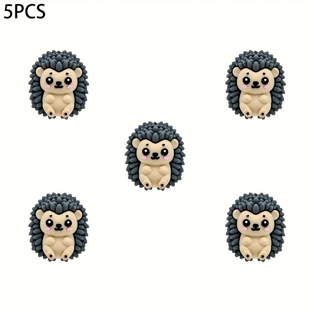 

5/25/49PCS 3D hedgehog silicone bead set, perfect for DIY handmade keychains, necklaces, bracelets, jewelry, pendants, etc