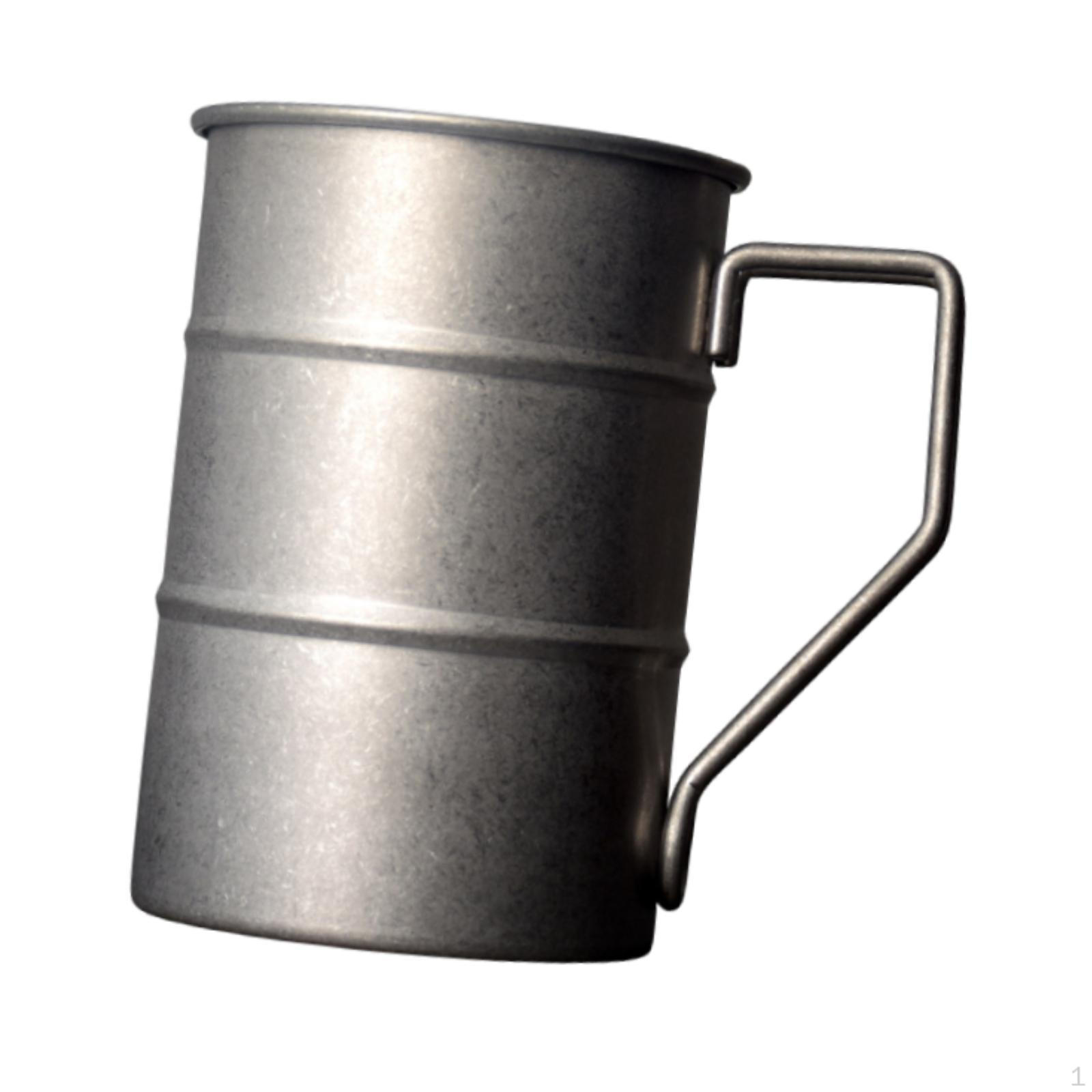 

Stainless Steel Camping Mug. Versatile Mug for Coffee, Tea, Office, And Outdoor Travel. gray