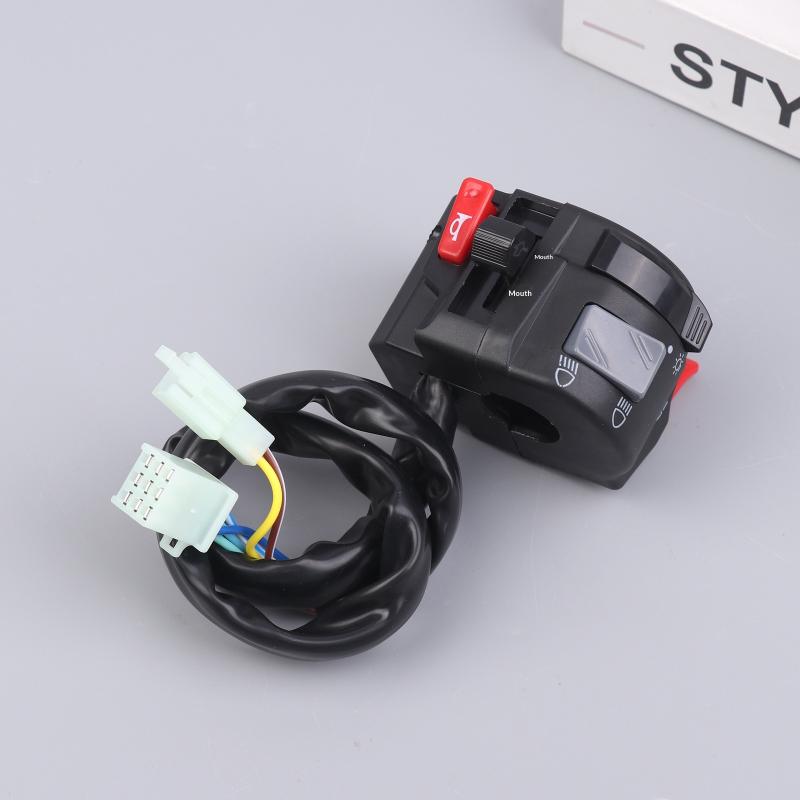 7/8" 22Mm Left Handlebar Control Switch Button Motorcycle Headlight Fog Light Horn Warning Light Turn Signal Button