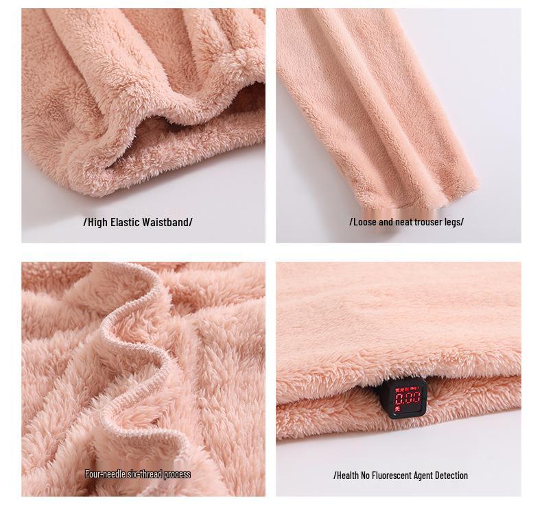 Ensemble de Pyjama d'Hiver en Flanelle pour Femme - Cardigan Mignon, Manches Longues, Vêtement d'Intérieur Chaud et Confortable