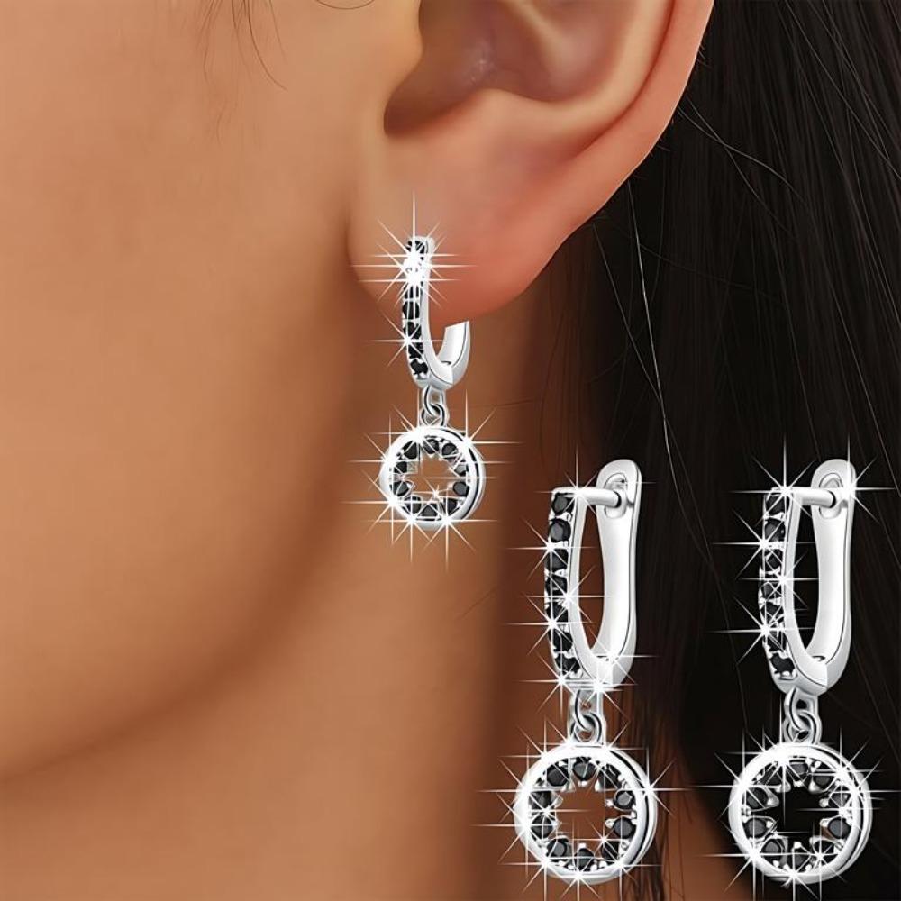 Black Awn Black Exquisite Drop Earrings for Women
