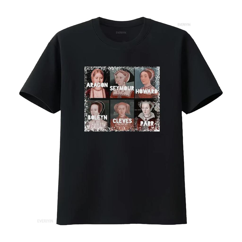 British History T Shirt Henry VIII's Wives Boleyn Aragon Seymour Cleves Howard Parr Six the Mus