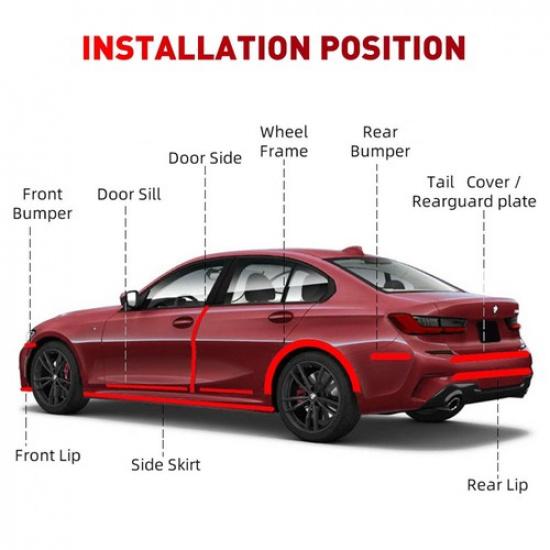 Bumper Protector Car Strip Carbon Door Rubber Moulding Sticker Edge Guard