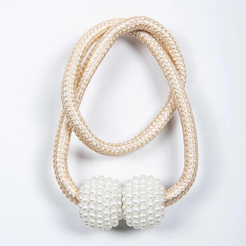 

Pearl Magnetic Curtain Clips, Curtain Fixer, Adjustable Locking Ties, Magnetic No Punch, Curtain Decorative Accessories бежевый