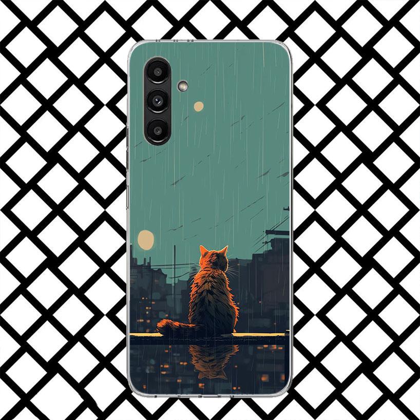 

Аниме Кот Дождь Животное Чехол для Телефона для Samsung Galaxy A17 A37 A57 A16 A26 A36 A56 A15 A25 A35 A55 A14 A24 A34 A54 A13 A23 A33 A53 Samsung A33