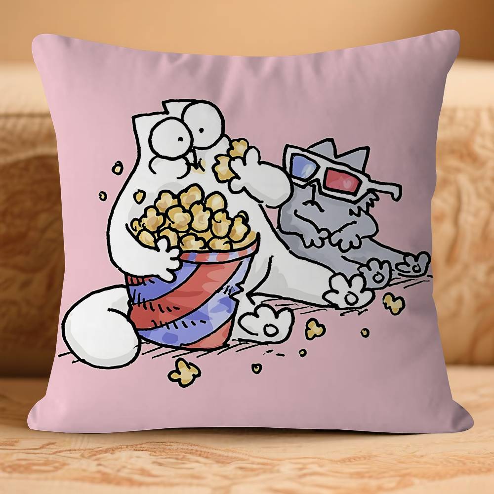 S-Simons Cartoon C-Kat Kissenbezug Kissenbezug Polsterung Sofa Zierkissen Heimdeko Kissenbezug