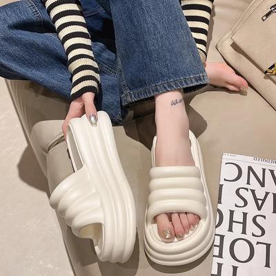 Klobige Plateau-Slipper für Damen, bequemer Sommer, weiche Sohle, Strandschuhe, Slides, Frau, dicke Unterseite, rutschfeste Sandalen, Damenschuhe