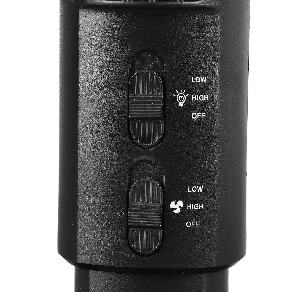 Desk Fan Fingertip Guard Tower Bladeless Fan Easy Cleaning Anti Slip Pad 90 Degree Oscillating USB with Light for Office