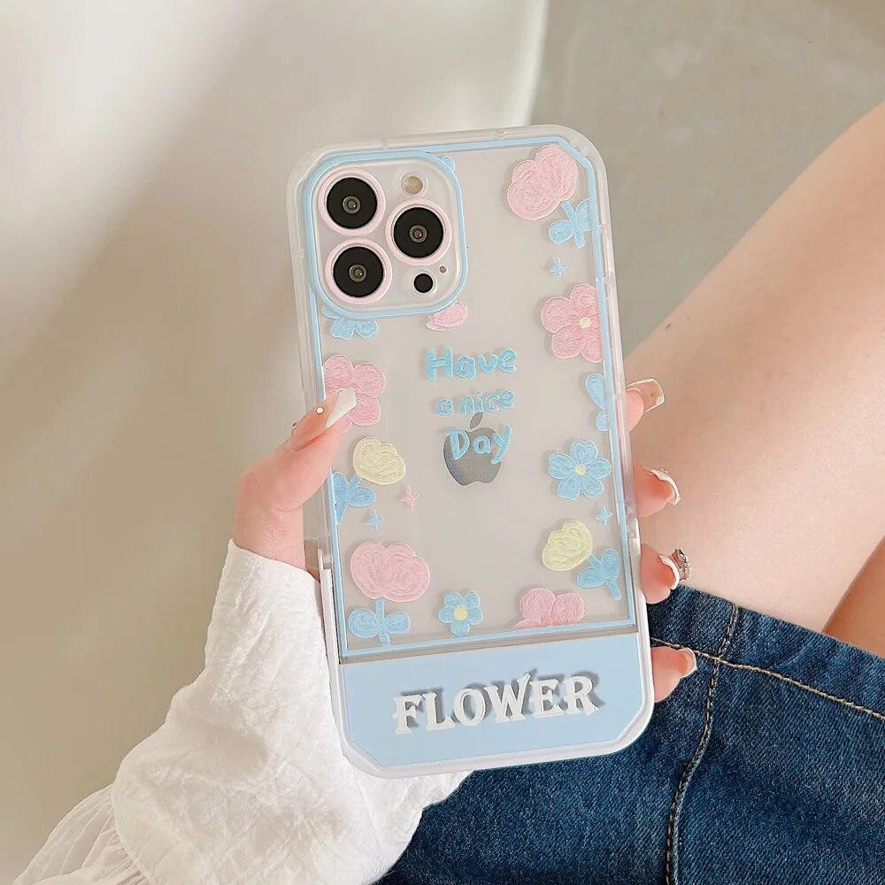 Neviditelný stojánek pouzdro na telefon pro iPhone 15 Pro Max pouzdro iPhone 11 14 12 13 Pro Max XR XS 7 8 Plus SE Měkký nárazuvzdorný kryt