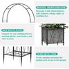8.2ft Metal Garden Arch W/ Planter Boxes - Trellis for Climbing Plants, Wedding Arbor for Backyard Ceremony