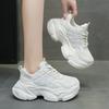 Platform dad shoes women's 2025 new summer casual lightweight mesh little white sports shoes ins trendy casual shoes women