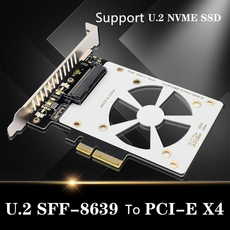 1 X Expansion Card U2 SFF-8639 To PCIE X4 Expansion Card Support U.2 NVME SSD