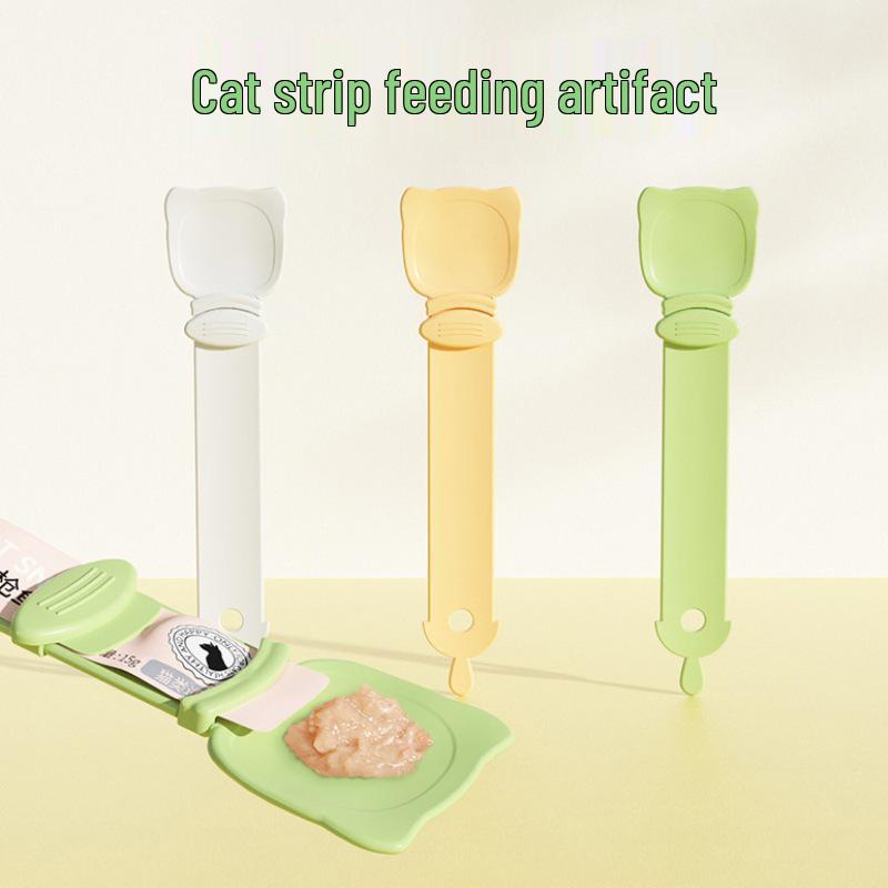 Cat Strip Feeder Squeeze Spoon Kitten Feeding Tool