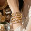 Chinese Vintage Cloisonne Bangle Colorful Women's Hand Bracelet Enamel Bangle  Party Jewelry