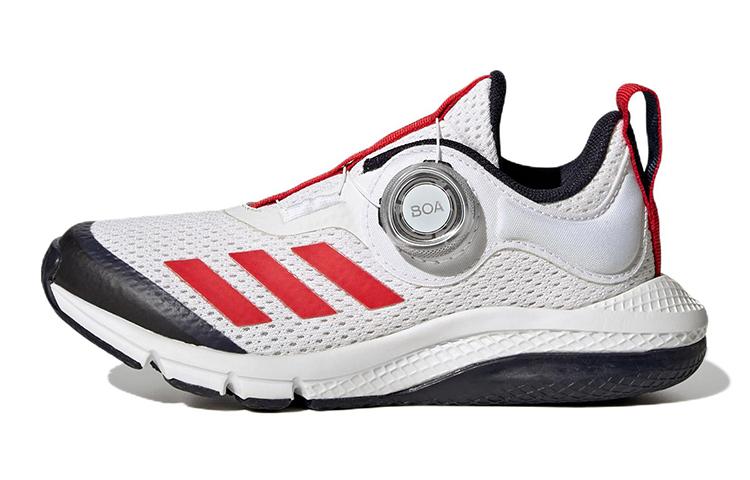 

Adidas Activefle Boa K Fabric Comfortable Abrasion Resistant Breathable Low top Kids Running Shoes White Red Kids GY6577 28