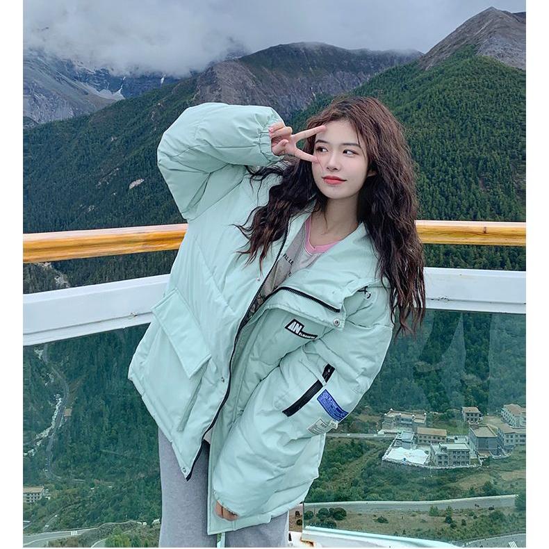 Zimní volný chlebový kabát Korejská verze Svrchní oděv ze zesílené bavlněné bundy