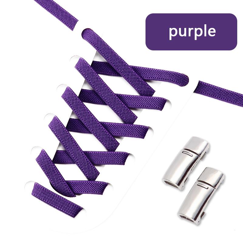 Magnetic Shoelaces without ties Elastic Laces Sneakers No Tie Shoe laces Tennis Kids Adult 8mm Flat Shoelace Shoe Accessories