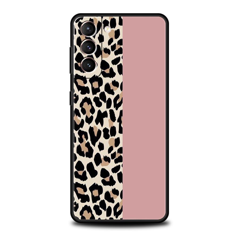 Custodia per Telefono con Stampa Leopardo e Ghepardo per Samsung Galaxy S24 S23 S22 S20 Ultra S21 FE 5G S10 S9 Plus S10E S8 Cover Morbida in Silicone