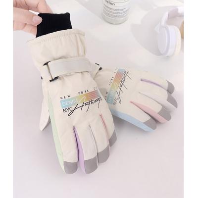 Warm Gloves Riding Men and Women Electric Motorcycle Windproof and Cold-proof Waterproof Skiing Piled Thick Cotton