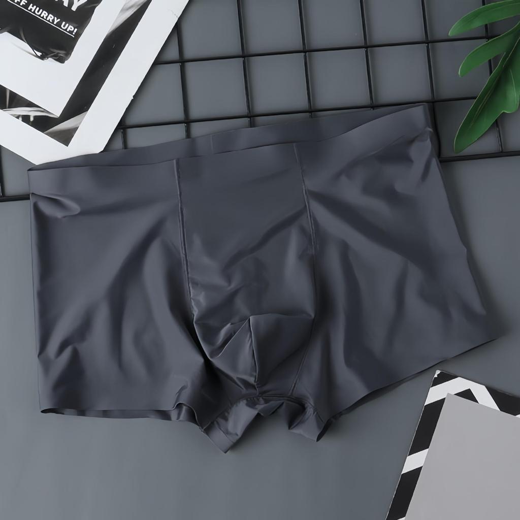 Men's Seamless Ice Silk Boxer Briefs - Summer Youth Collection