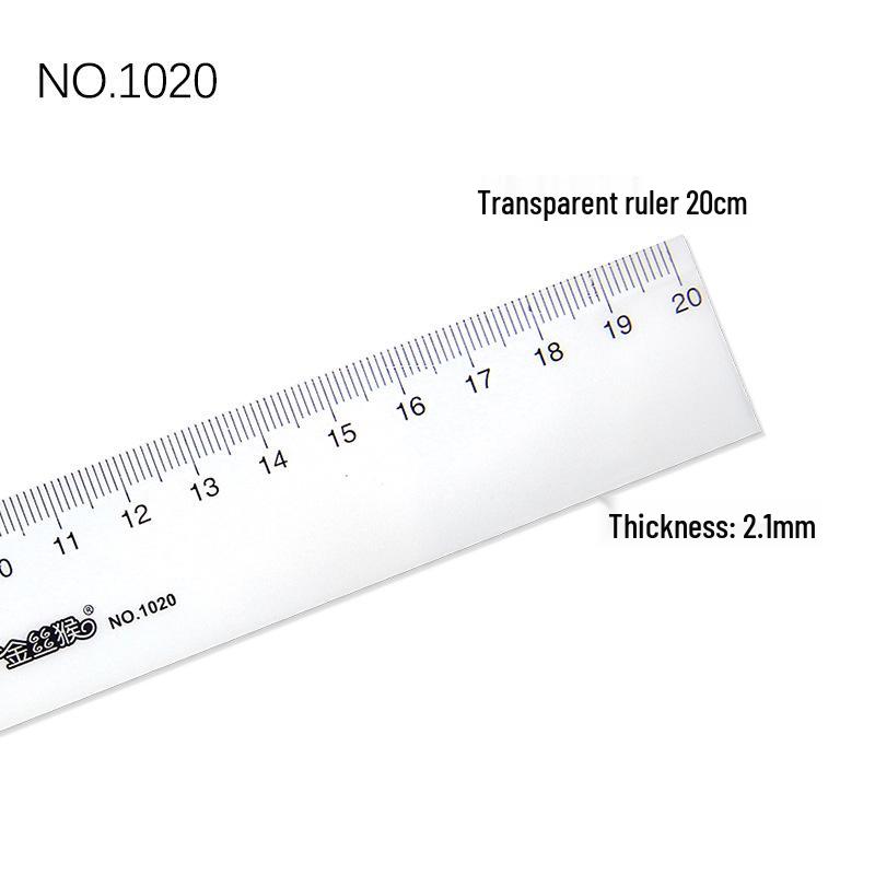 Multi-Functional Ruler & Set Square Pack: 20/30/40cm Transparent Straight Rulers & 30cm Set Square for Students & Drafting