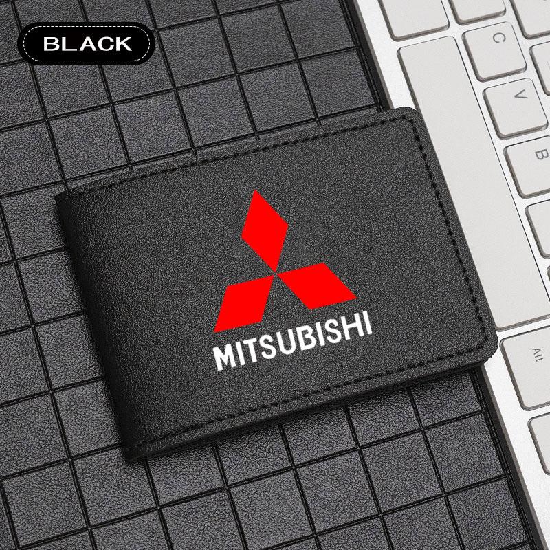 Car Driver License Holder Card Bag Folder Wallet for Mitsubishi Pajero Sport Eclipse Cross L200 Colt Delica Ralliart Triton Car