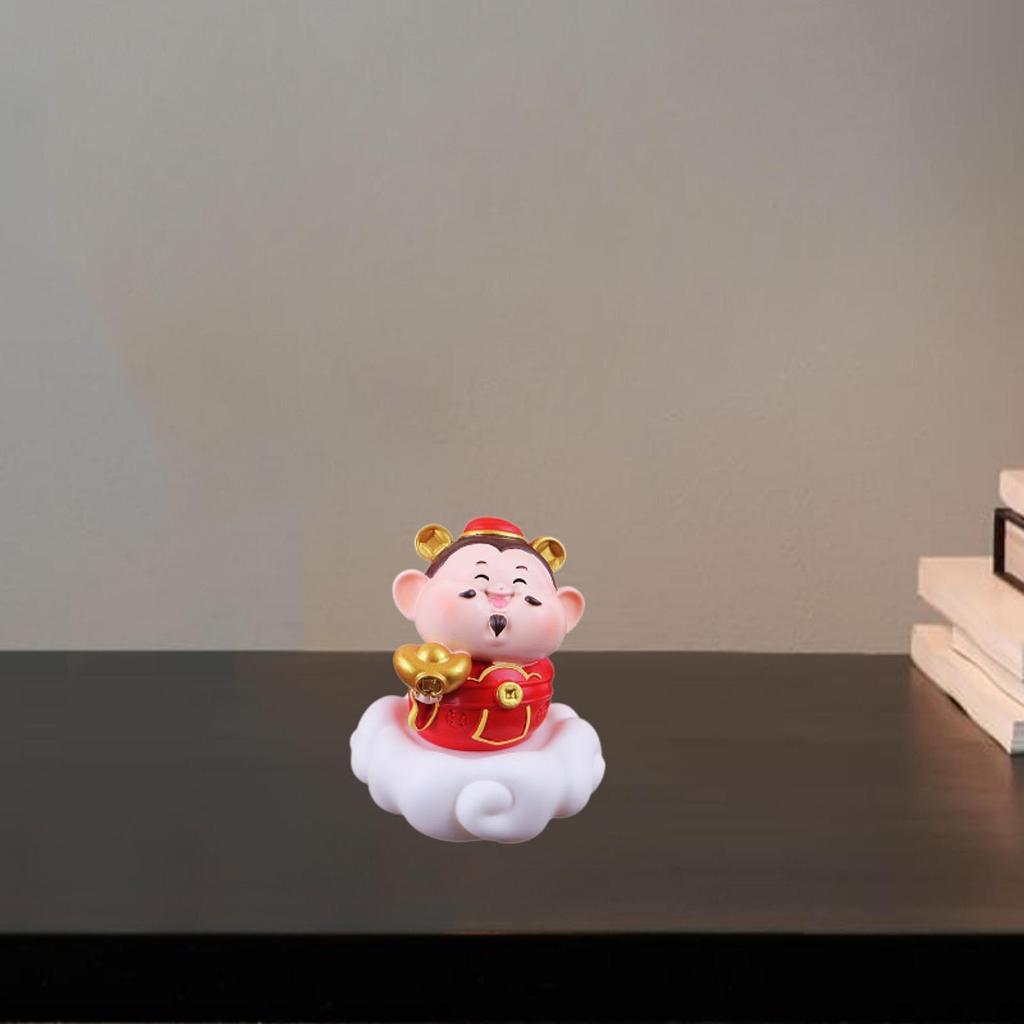 Cartoon Chinese Immortal Figurine Night Light Desktop Decoration Cute Housewarming Gifts Fengshui