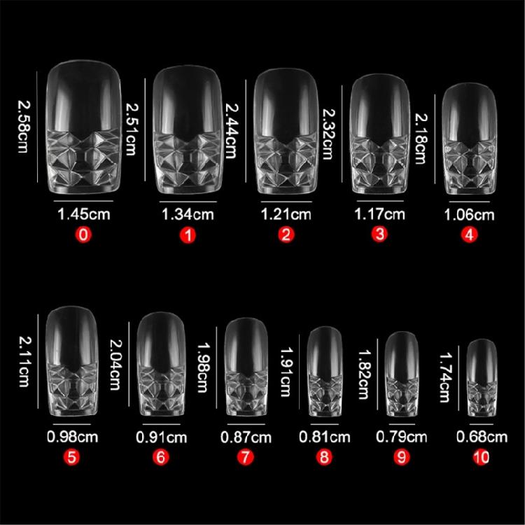 Clear Square Nail Tips for Acrylic Nails Long Nails Art Full Cover Easy To Apply
