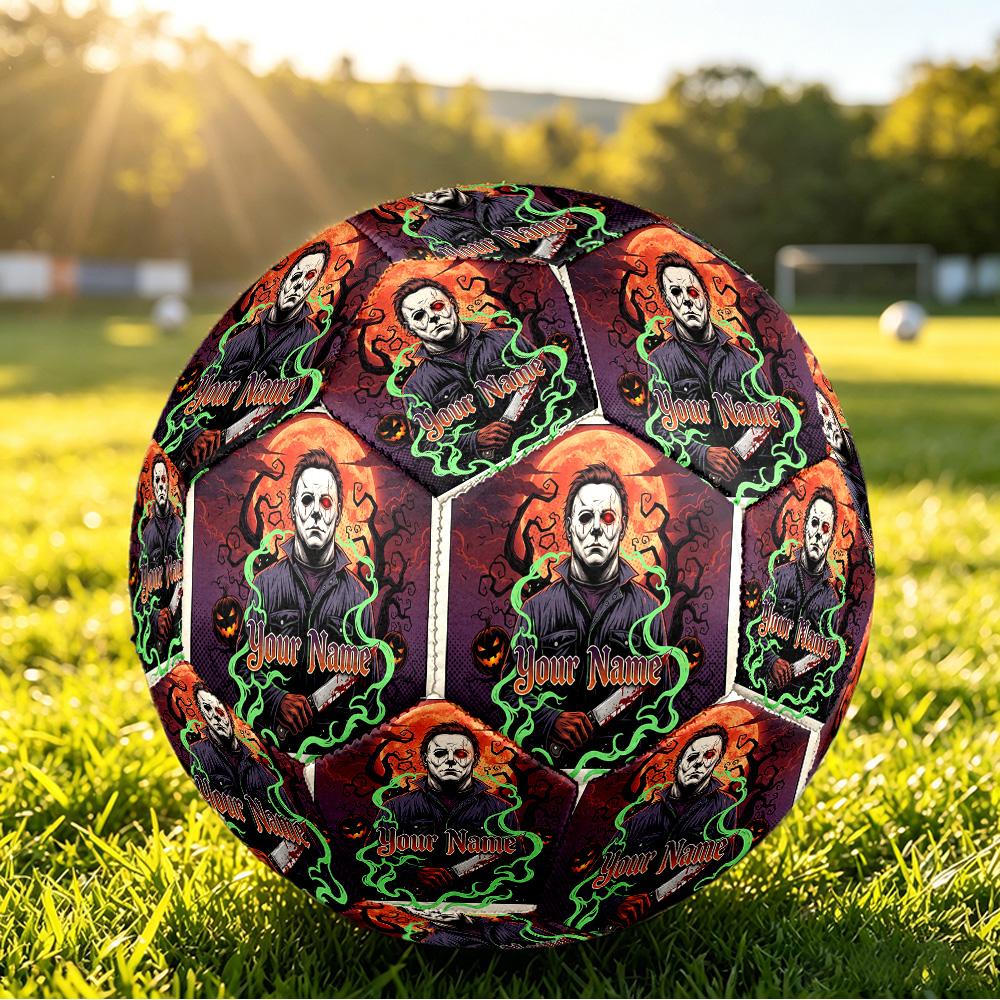 Size 5 FootballHalloween Michael Myers Durable PU Soccer Ball for Sports Training Outdoor Competition