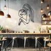 Metal Couple Sculpture Wall Art Valentine's Day Decor, Indoor Outdoor Garden Patio Wall Hanging, Waterproof Rust-Proof Durable Easy to Install