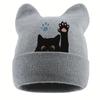 Stretchable Winter Knit Hat Knit Pullover Hat New Cat Ear Beanie Hat  Spring Autumn Winter