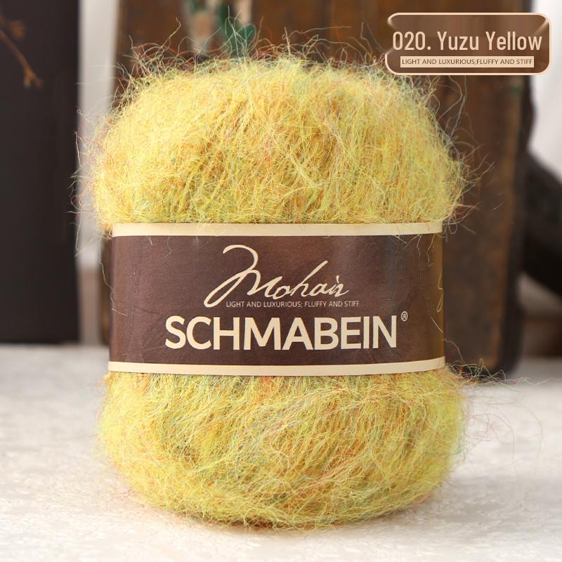 Garnset aus langhaarigem Alpaka-Mohair zum Handstricken von Puppen, Schals und Mützen