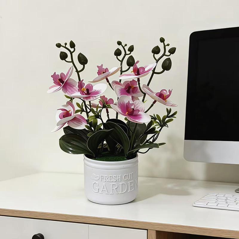 Butterfly Orchid Artificial Plant With Base For Wedding Decor And Home Office Display