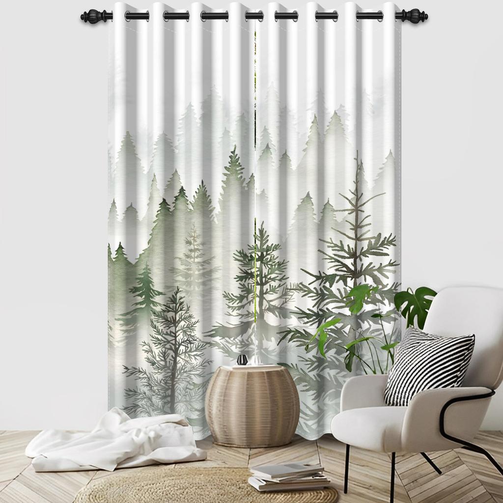 Set Of 2 Abstract Striped Pattern Curtains Multiple Colors Top Living Room Bedroom Decor Rod Pocket Curtain With Grommet Light Blocking Polyester