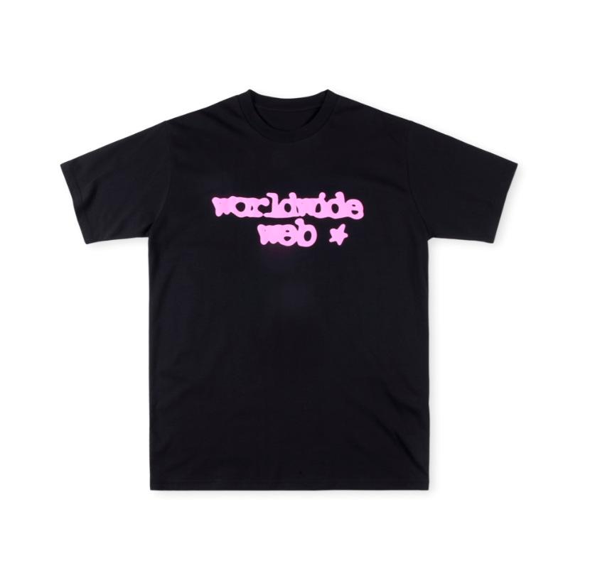 T-shirt Unisex con Stampa di Lettere in Schiuma Hip Hop Euro-Americano: Scollo Rotondo, Manica Corta, Design alla Moda