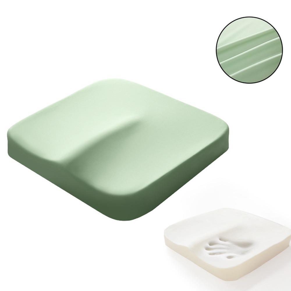 

New Memory Foam Seat Cushion Ultra Soft Breathable Car Seat Pad Anti-Slip Slow Rebound Waist Cushion Pain Relief зелений