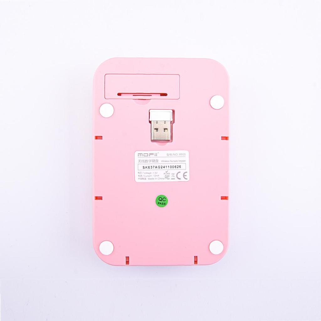 Mofii Trådløst numerisk tastatur, Fargerikt retro mini bærbart numerisk tastatur, 2.4G trådløst eksternt tastatur for datamaskin, bærbar PC