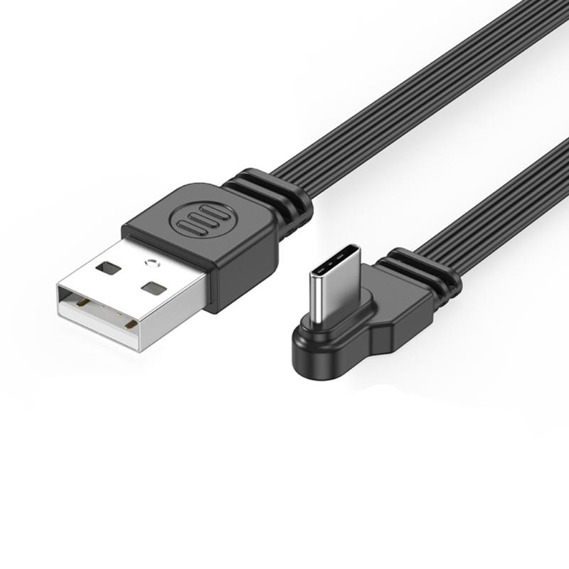 10CM-100CM Flat Flexible straight&Up & Down & Left & Right Angled 90 Degree Usb Male to Type C Male charging and Data Cable