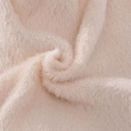 Children Hat with Face Guard Double Plush Ball Decor Solid Color Windproof Ear Protection Baby Hat Woolen Knitted Hat